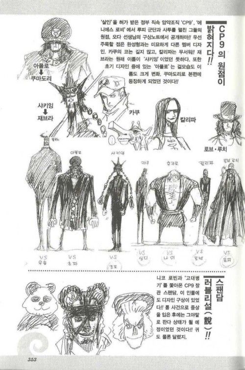메이플스토리 인벤 : 원피스 작가가 초기 구상한 cp9 디자인 - 메이플스토리 인벤 자유게시판 (구) 원피스 작가가 초기 구상한 cp9 디자인