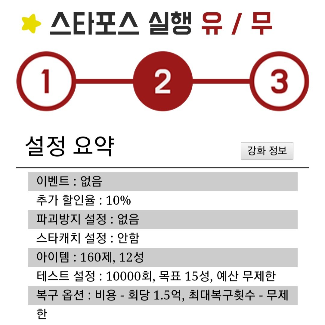 스압)12성 부근 스타포스 파괴확률에 대한 문제 | 메이플 인벤