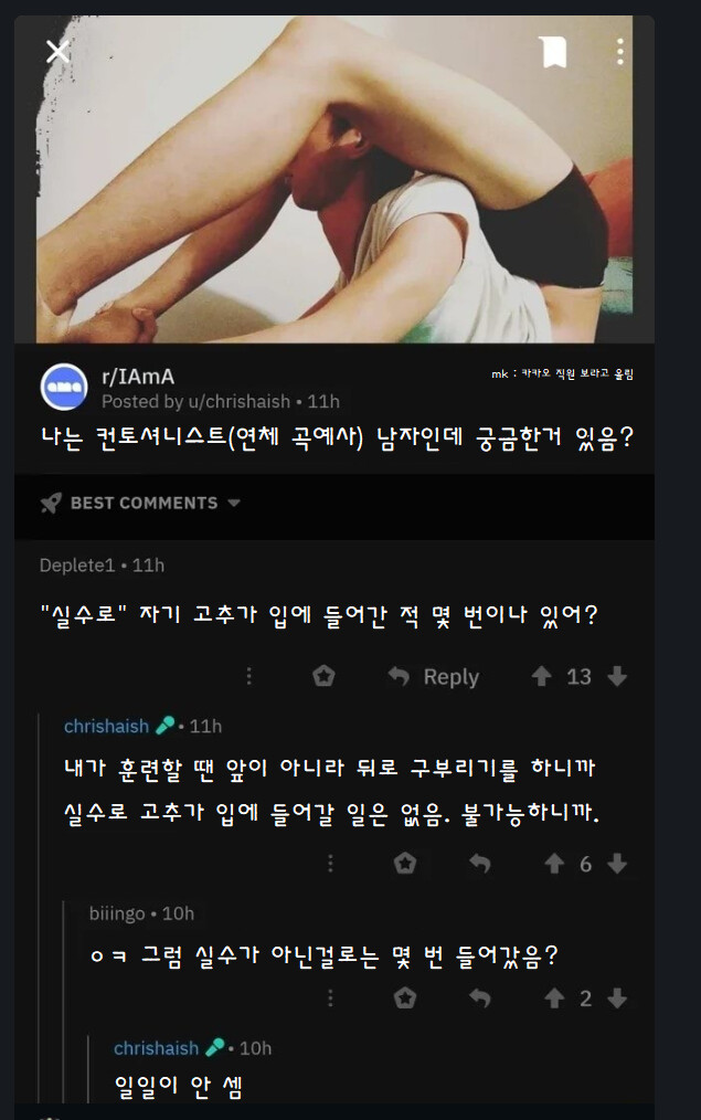 나 연체 곡예사 남자인데 궁금한거 있어? - 오픈이슈갤러리 - 인벤 나 연체 곡예사 남자인데 궁금한거 있어? - 오픈이슈갤러리 - 인벤