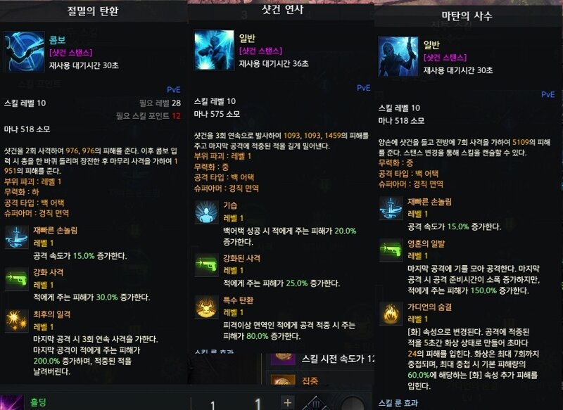 건슬/데헌 샷건3종 딜비교 계수추가 | 로아 인벤 건슬/데헌 샷건3종 딜비교 계수추가 | 로아 인벤