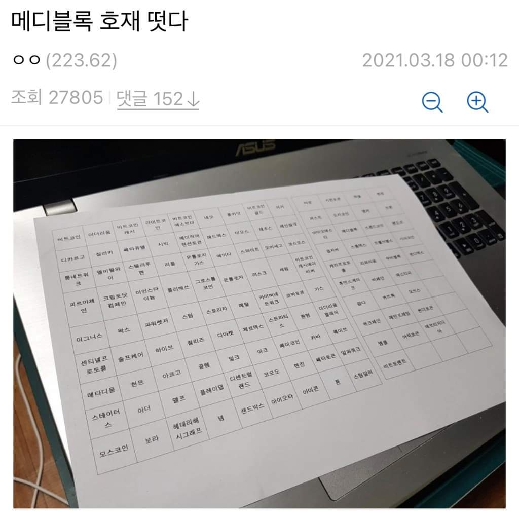 3월 18일자 비트코인 갤러리 레전드 | FCO 인벤