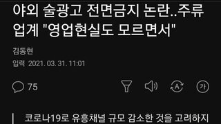 야외 술광고 전면금지 논란..주류업계 