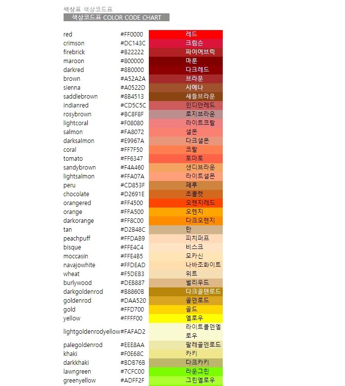 로스트아크 인벤 : 염색 컬러 코드표 - 로스트아크 인벤 팁과 노하우 게시판