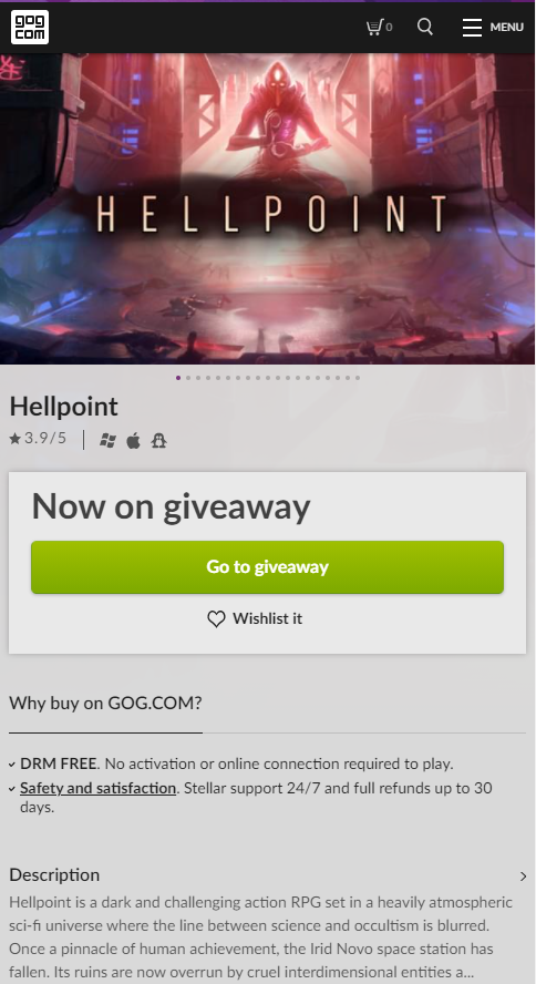 gog hellpoint giveaway