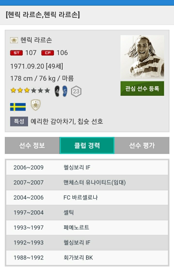 헨릭 라르손은 어디 레전드임? | 피파4 인벤
