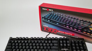 마이크로닉스 MANIC X300 엣지 RGB 게이밍 키보드 적축 (ft. MANIC X100 간단 비교)