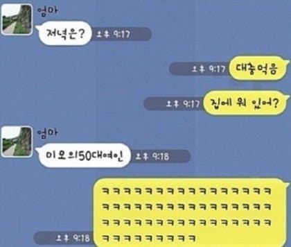 싱글벙글 웃긴 가족 카톡 | 메이플 인벤