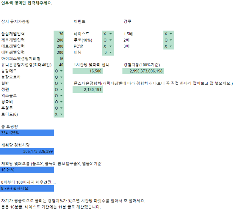 경쿠 효율 계산하기 | 메이플 인벤 경쿠 효율 계산하기 | 메이플 인벤