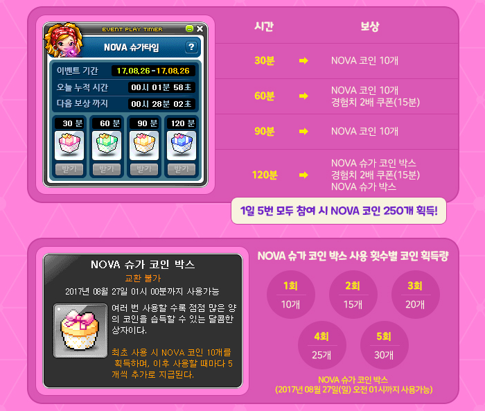 메이플스토리 인벤 : 정보)슈가타임은 원래 10시간이다 - 메이플스토리 인벤 자유게시판 (구) 정보)슈가타임은 원래 10시간이다