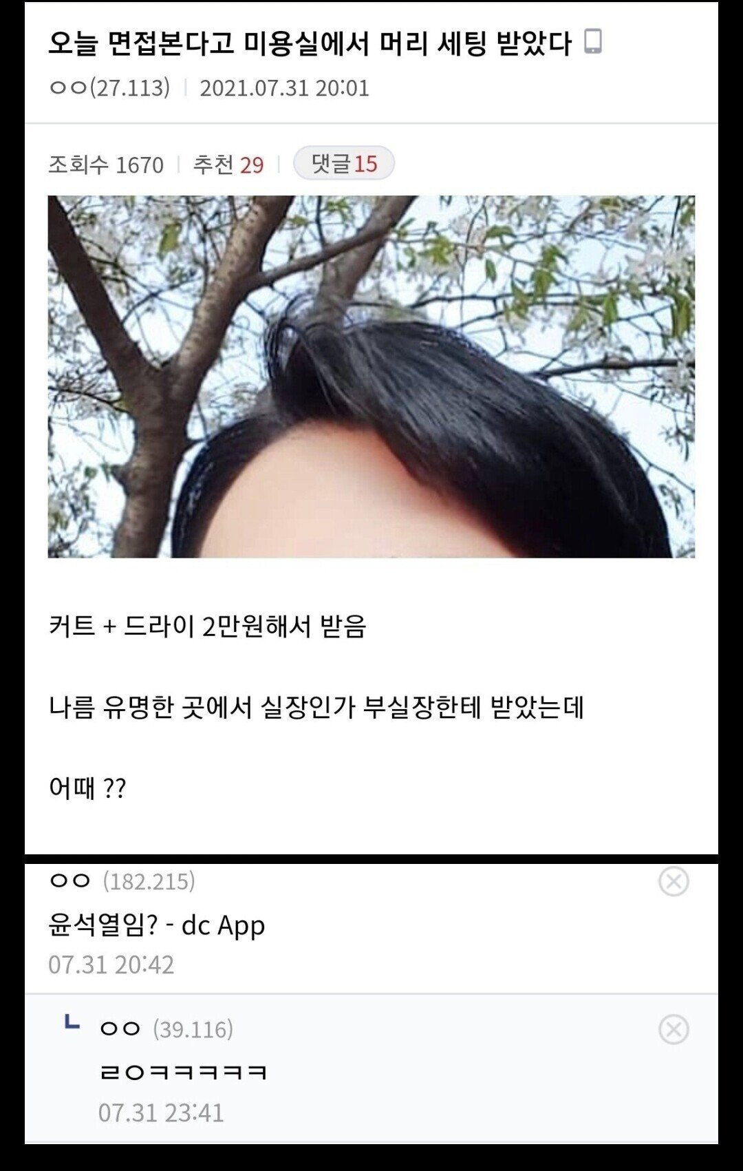 머리대통령 이미지