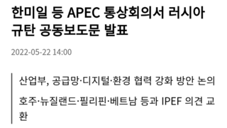 한미일 등 APEC 통상회의서 러시아 규탄 공동보도문 발표