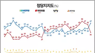 리서치뷰 여론조사 국민의힘 정당지지율 급락