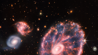 제임스웹으로 찍은 수레바퀴 은하 사진