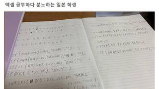 엑셀 공부하다 분노한 일본 학생