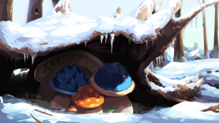 한 겨울의 버섯들