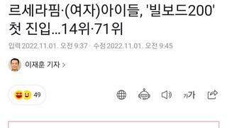 르세라핌 빌보드 200 14위로 데뷔