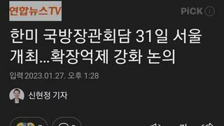 한미 국방장관회담 31일 서울 개최…확장억제 강화 논의