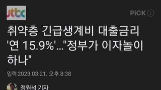 취약층 긴급생계비 대출금리 '연 15.9%'…