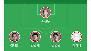 대한민국 우루과이 선발 라인업 이강인 선발!!