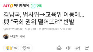 김남국, 법사위→교육위 이동에…與 