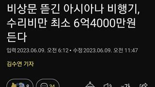 비상문 뜯긴 아시아나 비행기, 수리비만 최소 6억4000만원 든다