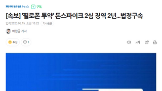 '돈스파이크' 징역 2년 선고, 법정구속