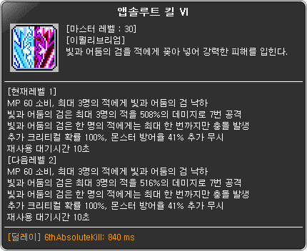 6차 앱킬이 4차 앱킬보다 후딜마저 느리네 | 메이플 인벤