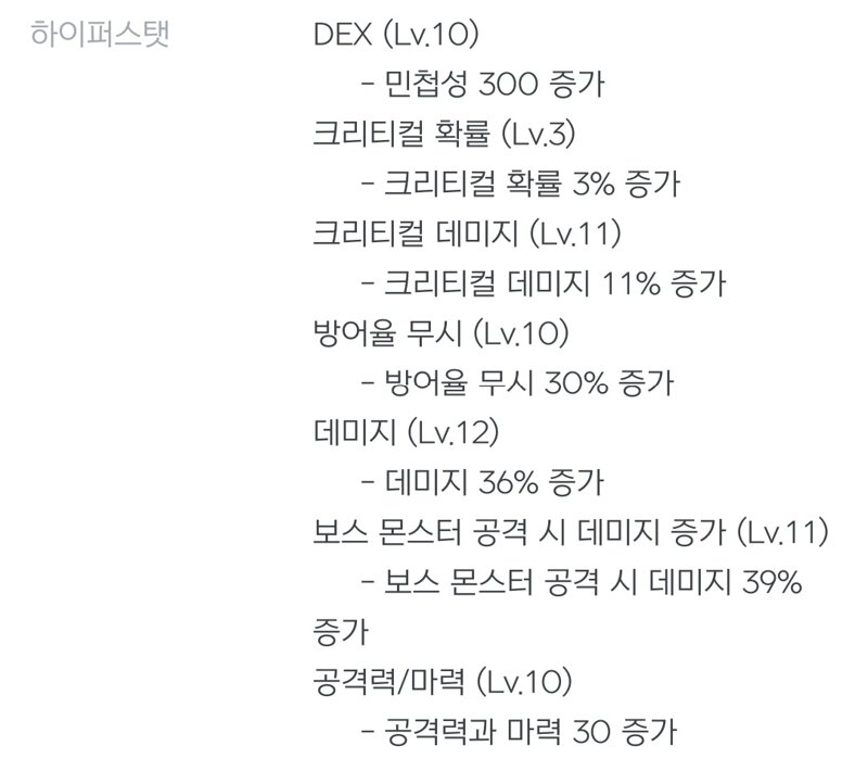 266인데 하이퍼 스텟 어떻게 찍어야되나요?? | 메이플 인벤