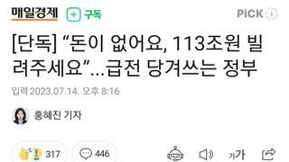 [단독] “돈이 없어요, 113조원 빌려주세요”...급전 당겨쓰는 정부