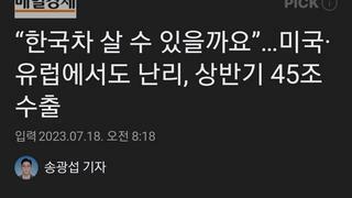 “한국차 살 수 있을까요”…미국·유럽에서도 난리, 상반기 45조 수출