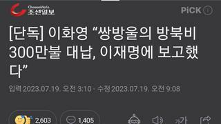 [단독] 이화영 “쌍방울의 방북비 300만불 대납, 이재명에 보고했다”