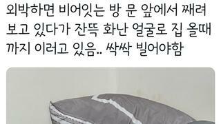 외박하고오면 집주인이 불같이 화냄