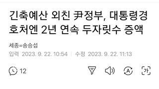 긴축예산 외친 尹정부, 대통령경호처엔 2년 연속 두자릿수 증액