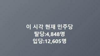 이 시각 현재 민주당 탈당 4,838명.. 하지만