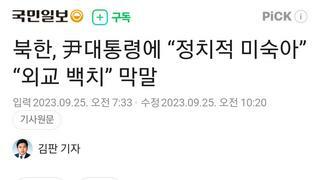 북한, 尹대통령에 “정치적 미숙아” “외교 백치” 막말