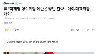 이재명 대표에게 방탄이라는 말을 이제 못씀 ㅇㅇ 여당 정신차리길