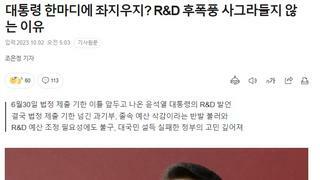 대통령 한마디에 좌지우지? R&D 후폭풍 사그라들지 않는 이유