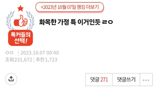 1700명이 공감한 화목한 가정 특징