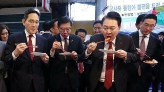 엑스포 유치 실패로 부산 민심 달래러 온 룬석열+재벌 총수 근황