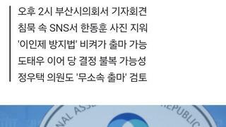 장예찬 sns에서 한동훈사진지워