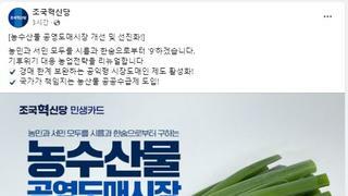 조국혁신당 첫 TV 광고, 농수산물 개선 공약