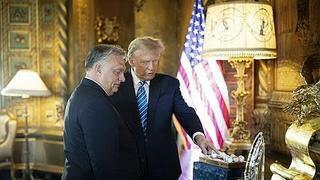 트럼프를 만난 헝가리 총리