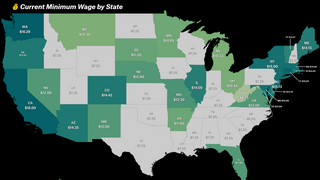 미국 주별 시간당 최저임금