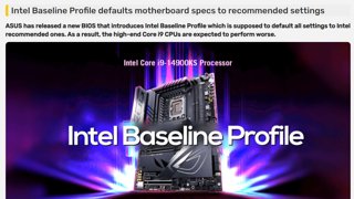 ASUS: 인텔 13~14세대 CPU 문제 해결을 위한 바이오스 옵션 추가