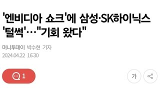 '엔비디아 쇼크'에 삼성·SK하이닉스 '털썩'…