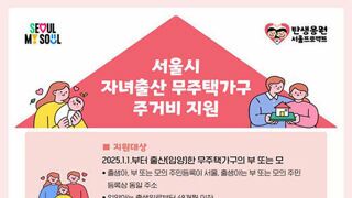 서울시, 자녀 출산 무주택가구에 2년간 월 30만 원 준다