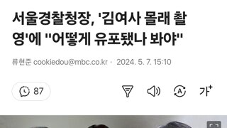 서울경찰청장, '김여사 몰래 촬영'에 '어떻게 유포됐나 봐야'