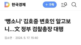'뺑소니' 김호중 변호인 알고보니…文 정부 검찰총장 대행