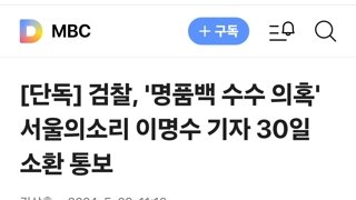 검찰, '명품백 수수 의혹' 서울의소리 이명수 기자 30일 소환 통보