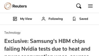 삼성 HBM3E 칩, NVIDIA 테스트 통과 실패